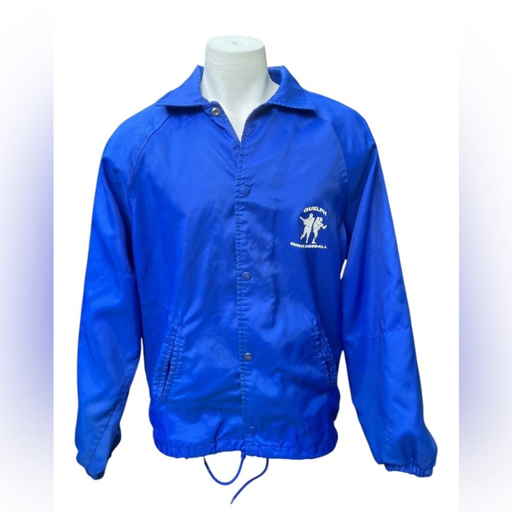Vintage Guelph Minor Baseball Blue Coach Jacket Men’s Large Ontario Canada